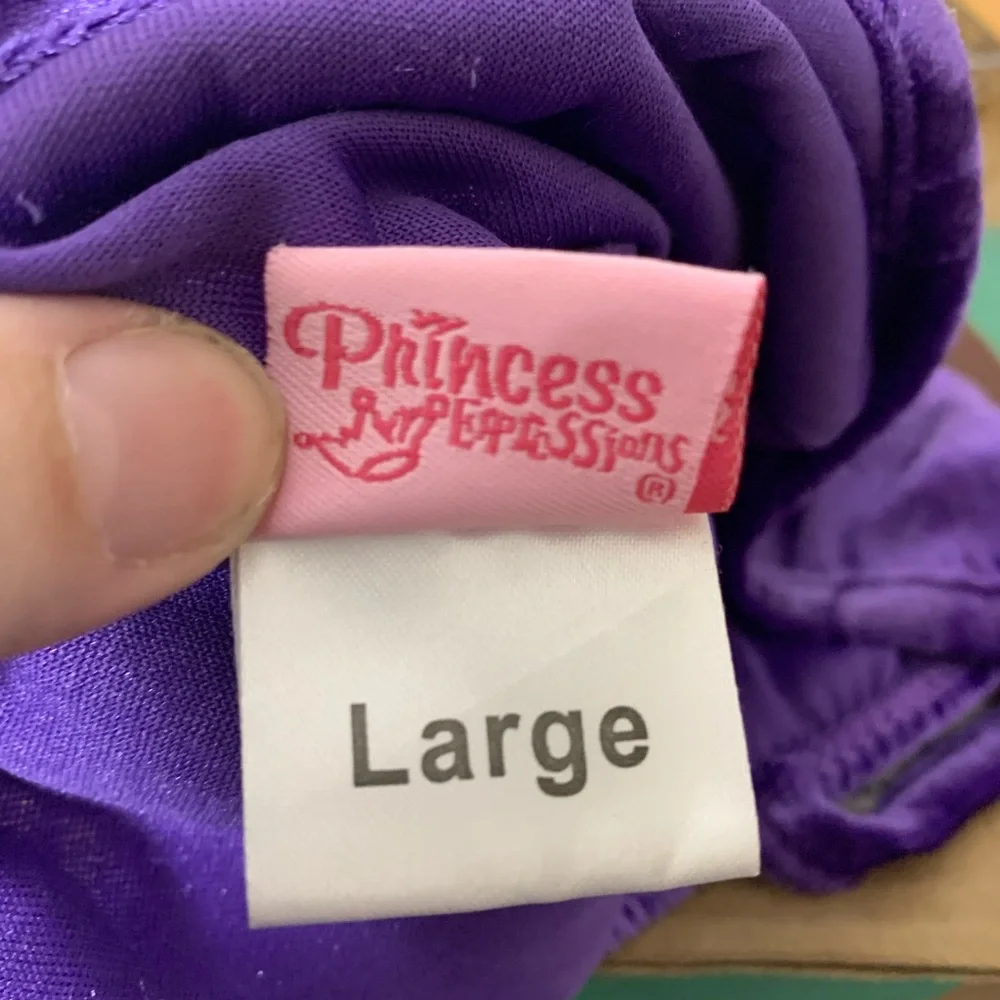 Purple princess velvet‎ tulle dress large